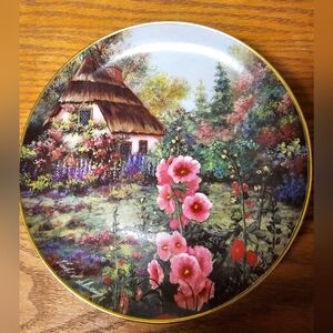 Franklin Mint 'Hollyhock Cottage' Ltd. Edt. Plate